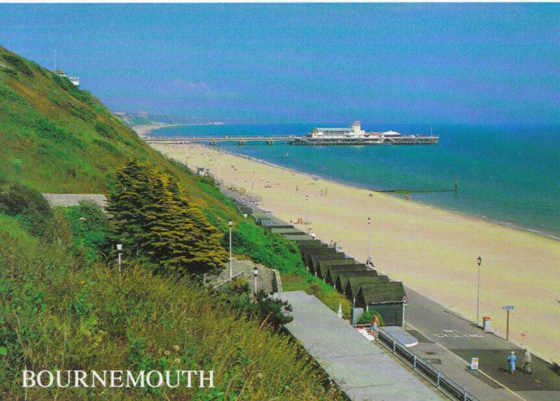 Dorset Postcard - West Cliff and Pier - Bournemouth - Ref TZ5480