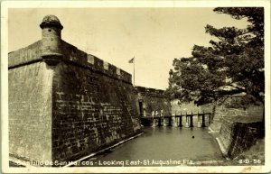 RPPC Castillo De San Marcos east St Augustine Florida Real Photo Postcard