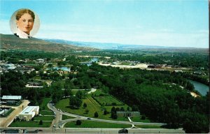 Aerial View Julia Davis Park Boise ID Gallery, Museum, River c1970s Postcard C51