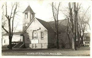 PC CPA US, MICH. FIRST BAPTIST CHURCH, WAYNE, REAL PHOTO Postcard (b21297)