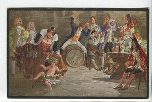 439008 Arthur THIELE Young Bacchus BREMEN Ratskeller COMIC postcard ADVERTISING