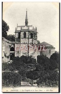 Old Postcard Amboise La Chapelle and La Tour Cesar