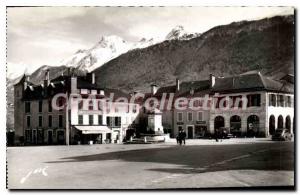 Postcard Old Bass Laruns Pyrenees The Church Square