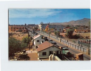 Postcard Birds eye view of International Bridge Ciudad Juárez Mexico