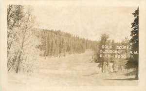 Postcard RPPC New Mexico Cloudcroft Golf Course 1950s 23-7607