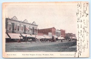 WYMORE, NE Nebraska ~ Street Scene NIAGARA AVENUE 1908 Gage County  Postcard