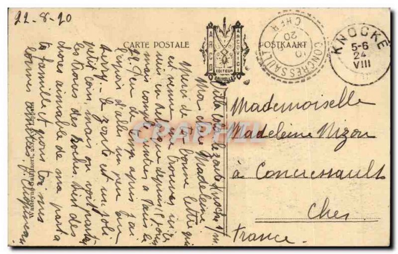 Old Postcard Belgium Knocke Digue Palace Hotel