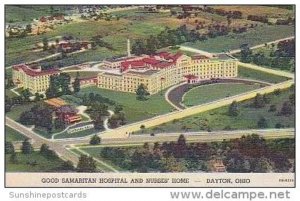 Ohio Dayton Aerial View Good Samaeritan Hospital and Nurses Home Curteich