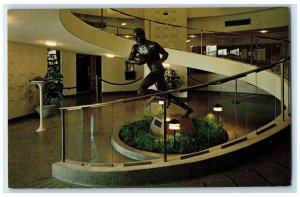 c1950's Pro Football Hall Of Fame Interior View Canton Ohio OH Vintage Postcard