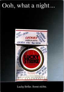 Lucky Strike Cigarettes Advertising Postcard BS22