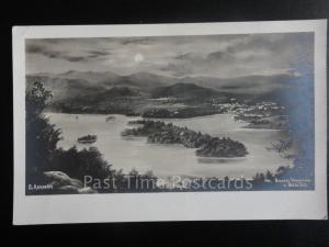 Cumbria: BOWNESS, WINDERMERE & BELLE ISLE from original Art in E.Keene Style c19