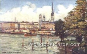 La Seine et Les Quais Rouen, France, Carte, Unused 