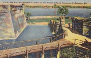 Florida St Augustine The Moat and Entrance To Castillo de San Marcos Curteich