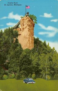 Castle Rock Ancient Lookout Of The Ojibways - St. Ignace, Michigan MI Postcard