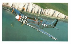 Vintage Postcard 1920's P-51D Mustang Big Beautiful Doll Southern Cliffs England