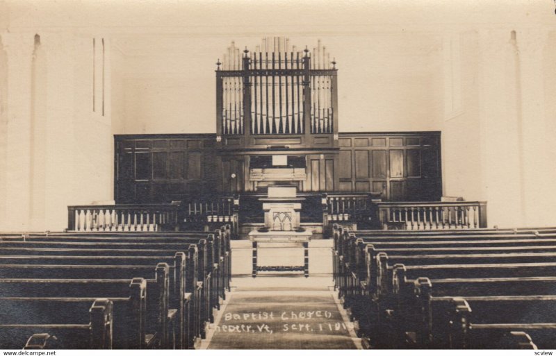 RP: CHESTER , Vermont , 1911 ; Baptist Church Pipe Organ