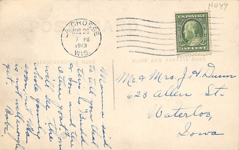 Children With Goat Pulling Wagon Postcard