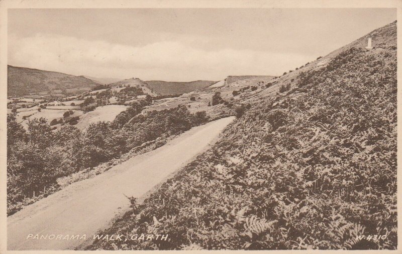 GARTH, PANORAMA WALK, North Wales - Vintage POSTCARD