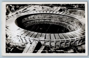 Rio de Janeiro Brazil Postcard Municipal Stadium c1930's Vintage RPPC Photo