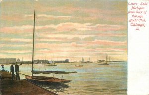Postcard Chicago Illinois  C-1905 Lake Michigan Yacht Club Rotograph 22-14207 