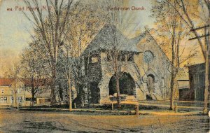 PORT HENRY NEW YORK~PRESBYTERIAN CHURCH~1909 A L WOODRUFF PUBL POSTCARD