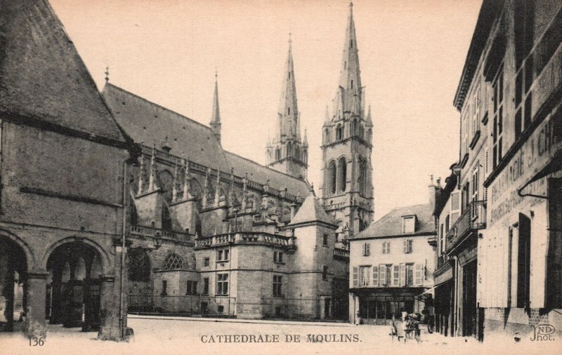 Vintage Postcard Cathedrale De Notre-Dame-de-l'Annonciation Moulins France