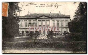 Old Postcard Chalons Sur Marne Facade of the Prefecture View of Race to Ornesson