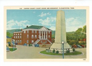 TN - Elizabethton. Carter County Courthouse & Monument