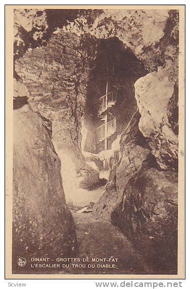 Grottes De Mont-Fat, L'Escalier Du Trou Du Diable, Dinant (Namur), Belgium, 1...