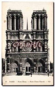 Old Postcard Paris Notre Dame