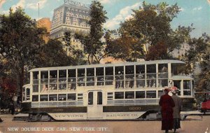 New York City Double Deck Car Trolley Vintage Postcard JF360333