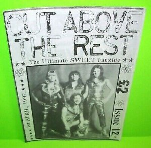 Sweet Cut Above The Rest VINTAGE Official Fanzine issue #12 Glam Hard Rock 1992