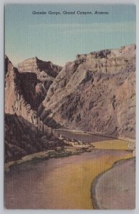 Linen~Granite Gorge By Colorado River Grand Canyon Arizona~Vintage Postcard