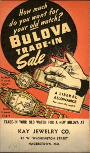 Hagerstown Maryland Kay Jewelry Sale Advert c1930-50sVintage Postcard