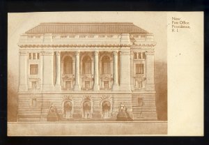 Providence, Rhode Island/RI Postcard, New Post Office, Embossed!