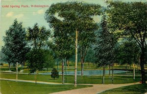 VINTAGE UNUSED PRE LINEN POSTCARD COLD SPRING PARK WILMINGTON DELAWARE DE