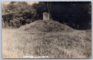 K46/ Gnadenhutten Ohio RPPC Postcard c1940 Tuscarawas 1794 Mound 404