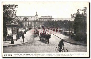 Paris Old Postcard Pont du Carrousel