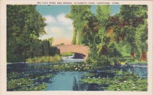 Lily Pond and Bridge Elizabeth Park Hartford Connecticut