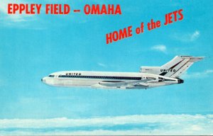 Nebraska Omaha Eppley Field Home Of The Jets United Air Lines Boeing 727