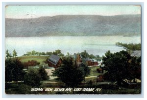 1908 General View, Silver Bay Lake George New York NY Antique Postcard