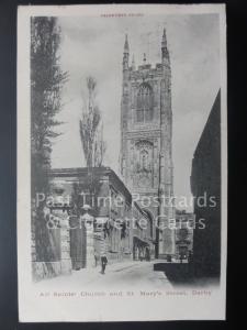 Derby: All Saints Church and St. Mary's Street c1903 - (PM) DERBY DUPLEX (242)