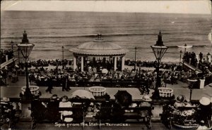 Scarborough UK Italian Terraces Spa Real Photo Vintage Postcard