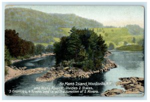 1909 No Man's Island, Woodsville, New Hampshire NH Posted Antique Postcard