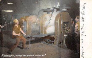 Rolling Black Plates in Tin Plate Mill Pittsburgh, Pennsylvania, USA Occupati...