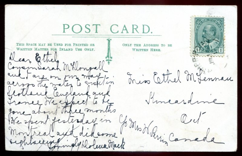 dc1626 - Steamer ATHEMIA Postcard 1911 Donaldson Line