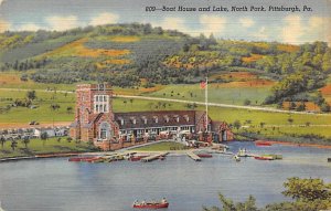 Boat House and Lake Pittsburgh, Pennsylvania PA  