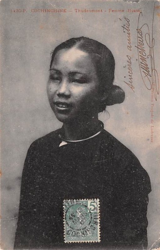 Thudaumont Femme Buste Cochinchine Vietnam, Viet Nam Postal Used Unknown, Sta...