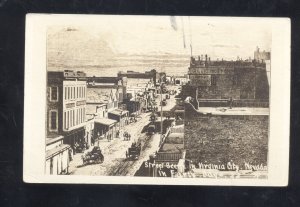 RPPC VIRGINIA CITY NEVADA DOWNTOWN BIRDSEYE VIEW VINTAGE REAL PHOTO POSTCARD