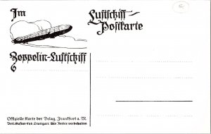 c1913 German Zeppelin Airship Postcard DELAG Official Early Aviation